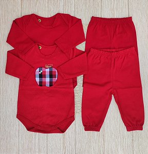 Kit Body (Bodie) Bebê 4 peças 100% algodão
