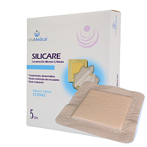 Curativo de Silicone c/ Espuma de Poliuretano 10cm x 10cm