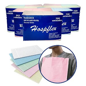 Babador Descartável Dental Bibs 33cmx45cm - Hospflex
