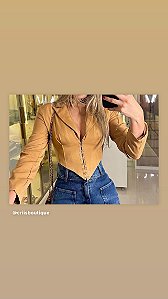 Camisa Cropped  Bege