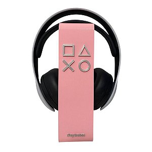 Suporte de Headset Rosa Logotipo Playstation