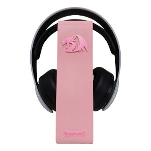 Suporte de Headset Rosa Logotipo Redragon
