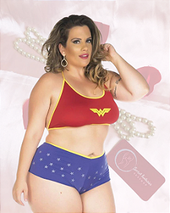 Mini Fantasia Mulher Maravilha Plus Size