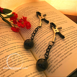 GRAMPOS PARA SEIOS COM BOLAS DE FERRO SEXY IMPORT