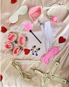 Kit Sado Power 10 Peças Branco com Rosa