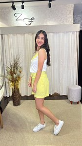 Conjunto Alfaiataria Short Regata Linho