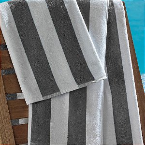 Toalha de Piscina Hotel 86x160cm Ibiza 500g/m² Cinza Teka Profiline