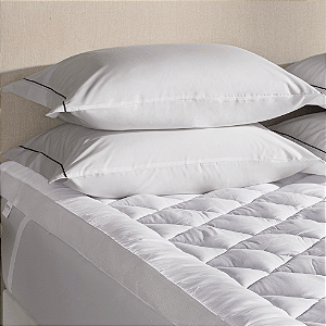 Fronha para Hotel com Abas e Friso Marrom TEKA Profiline 180 Fios Madri 50x70cm