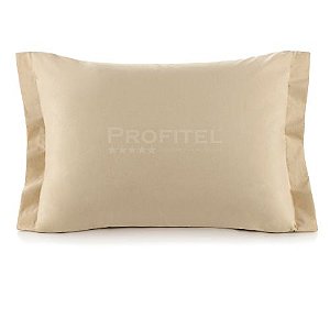 Fronha para Hotel com 2 Abas TEKA Profiline 180 Fios Madri Bege 50x70cm