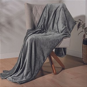 Manta de Microfibra Premium King 240x260cm Chumbo Aspen Profitel