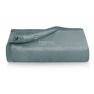 Cobertor Solteiro 160x220cm Verde Essenza Soft 400 Premium Profitel