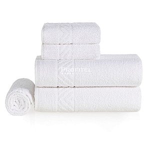 Jogo de Banho Hotel 5 peças Brisa 380 g/m² Branco Profitel