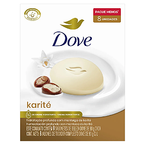 Sabonete Em Barra Dove Karité E Baunilha 90g pack 8 unidades-Loreto