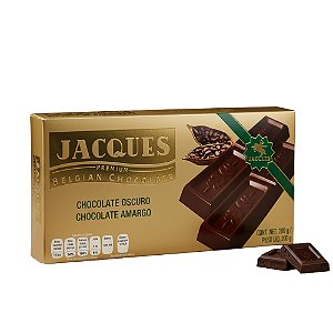 Barra Chocolate Premium Belga Amargo Jacques 200 Gramas-Loreto
