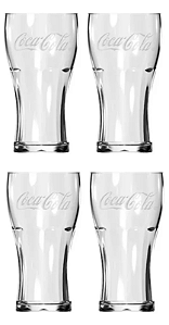 Jogo De Copos Contour Coca Cola Nadir Copo 470ml - 4 Unid