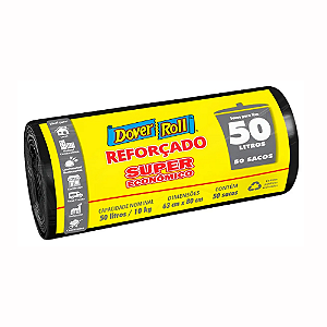 Saco de Lixo Reforçado 50l Dover Roll 50 Unidades-Loreto