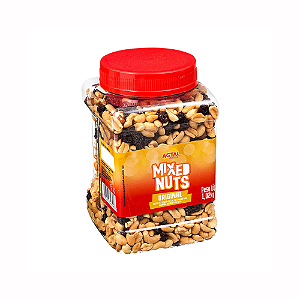 Mixed Nuts Agtal Pote 1,02kg- Castanha caju Amendoim Uvas Amêndoas-Loreto
