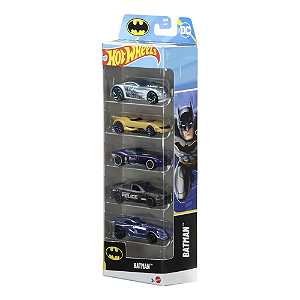Hot Wheels Batman 2025 Pack 5 Carrinhos Escala 1:64-Loreto