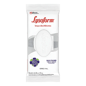 Lenço Umedecido Desinfetante Original Com 36 Unidades Lysoform-Loreto