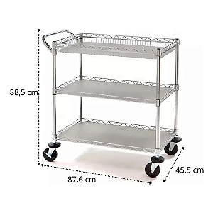 Carrinho Utilitário Member's Mark 3 Prateleiras-Loreto