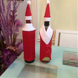 Roupinha de Natal para Garrafa de Vinho.-Loreto