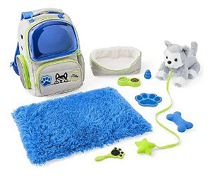 Mochila Infantil Transportadora Pet Com 10 Peças - Pet Multi - Multicolorido-loreto