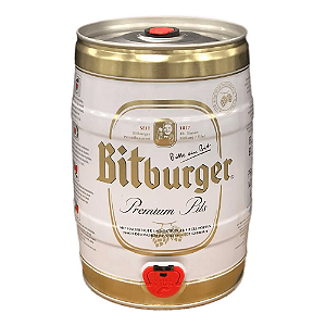 Cerveja Importada Barril Bitburger Pilsen 5 L Alemanha-Loreto