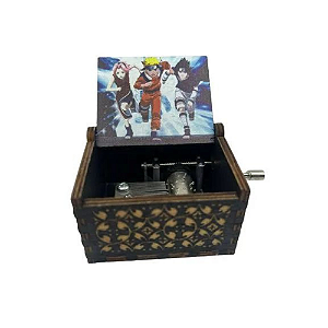 Caixinha de música madeira naruto colorida-Loreto