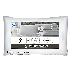 2 Travesseiros 500 Fios Algodão Egípcio Hotel Premier Collec Branco -Loreto Store