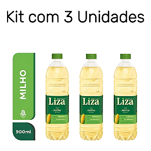 Kit C/3 Óleo De Milho Liza Pet 900ml 100% Milho Vitamina E