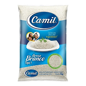Arroz Branco Tipo 1 Camil Pacote 5kg