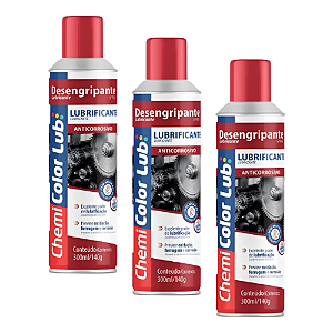 Kit 3 Desengripante Lubrificante Anticorrosivo Chemicolor 300ml