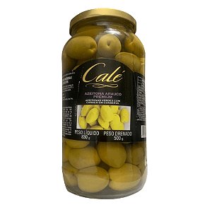 Azeitonas Verdes Arauco Com Caroço Peruana Premium Calé 500g