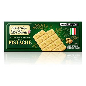 Barra de Chocolate Branco com Pistache Di Costa 200g