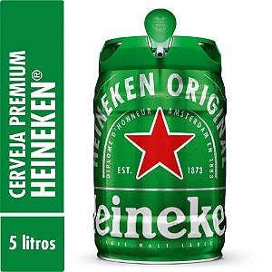 Cerveja Premium Heineken Barril 5 Litros