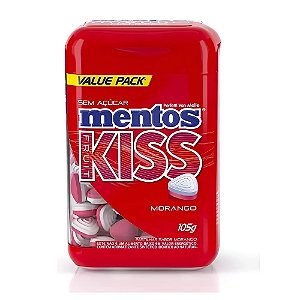 Balas Mentos Kiss Fruit Sabor Morango Sem Açúcar 105g
