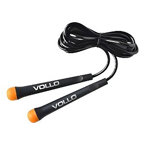 Corda De Pular De Pvc Com 2,75mts Para Exercícios Físicos Preto/laranja