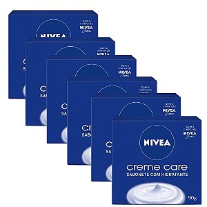Kit Sabonetes barra hidratante Nivea Cremi 06 unidades de 90g cada