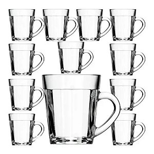 Kit 12 Xícaras Vidro Expresso Americano 90ml Nadir Incolor Incolor Americano