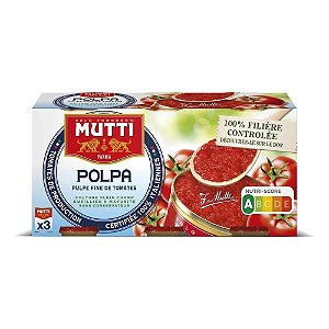Mutti Polpa de Tomate sem glúten em lata 400 g pacote x 3