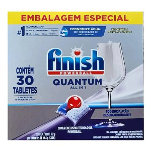 Finish powerball Quantum Detergente Lava-louças em tabletes 30un
