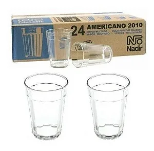 Caixa 24 Unidades Copo Americano Vidro Nadir Café Pingado Co Transparente