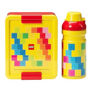 Conjunto Lancheira E Garrafa Lego 2 Peças