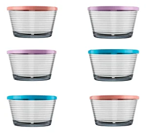 Jogo 6 Tigela Ginga 145ml Com Tampa Cores Sortidas Nadir Fig