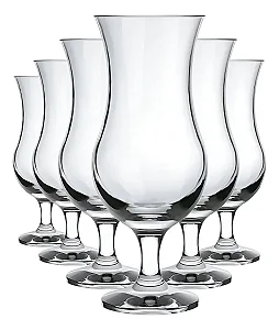 6 Taças De Vidro Nadir Figueiredo Coquetel Windsor Hurricane Transparente