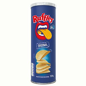 Snack de Batata Original Elma Chips Ruffles Tira Onda Tubo 134g