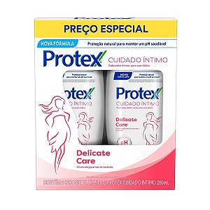 Pack Sabonete Líquido Íntimo Delicate Care Protex Cuidado Íntimo