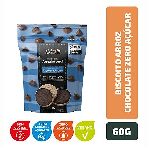 Biscoito De Arroz Naturatta Vegano C/ Chocolate Amargo Zero