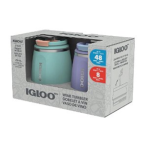 Conjunto Americano Copos Termicos Igloo Wine 2 Peças Coloridas Misto