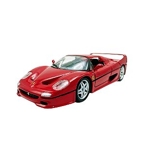 Miniatura Bburago Ferrari F50 Race 1:24 Vermelha 1995